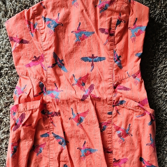 Free People Coral Strapless Love Bird Dress - Picture 6 of 9